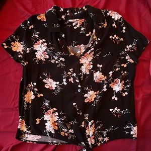 floral tie top